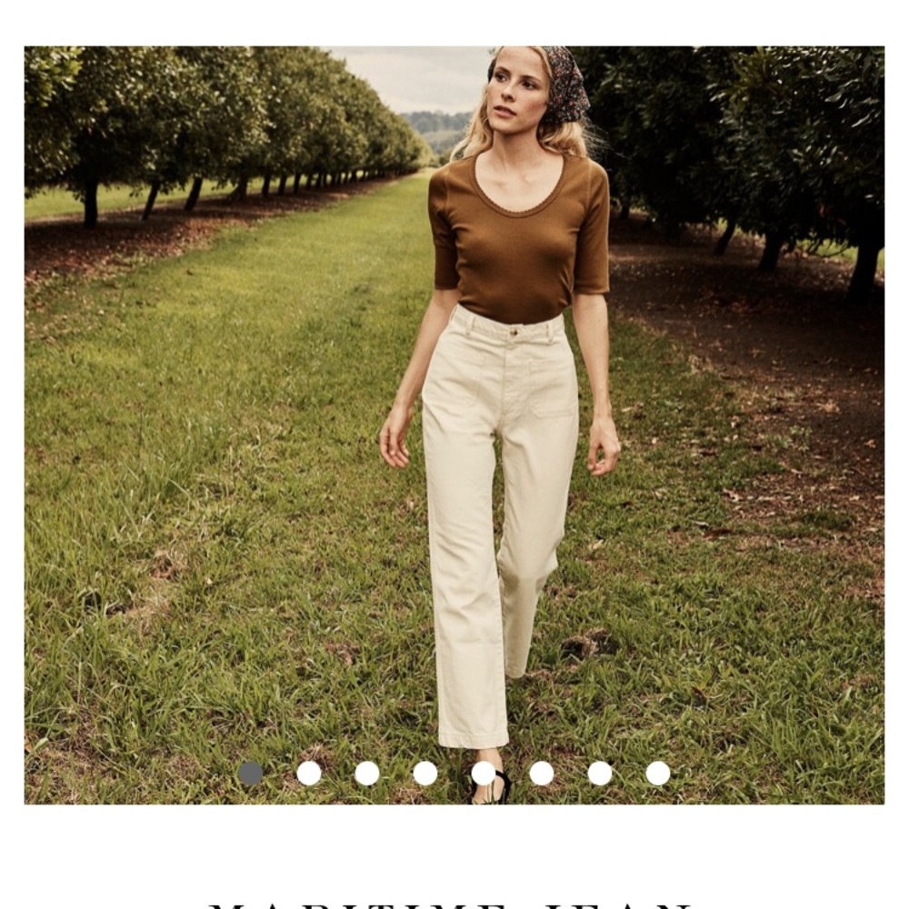 Doen Maritime pants in oat milk